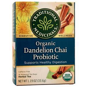 Traditional Medicinals Organic Probiotic Tea Dandelion Chai 16 pckts