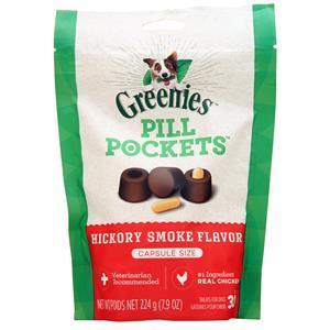 Greenies Pill Pockets Treats for Dogs Hickory Smoke - Capsule Size 224 grams