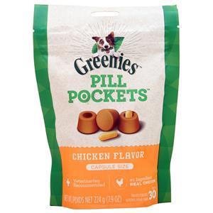 Greenies Pill Pockets Treats for Dogs Chicken - Capsule Size 224 grams