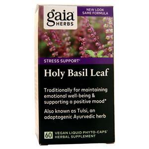 Gaia Herbs Single Herbs - Holy Basil Leaf  60 vcaps