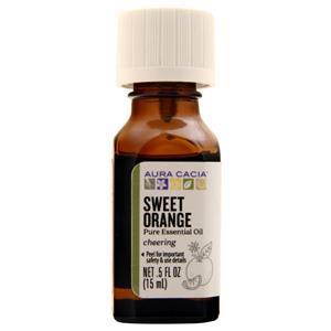 Aura Cacia Sweet Orange Pure Essential Oil  0.5 fl.oz