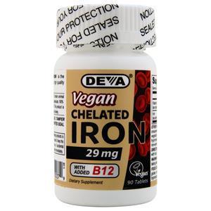 Deva Nutrition Vegan Chelated Iron  90 tabs