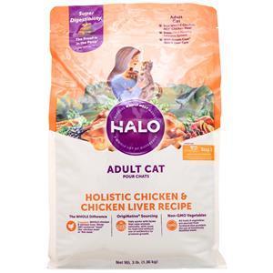 Halo Adult Cat Holistic Chicken & Chicken Liver 3 lbs