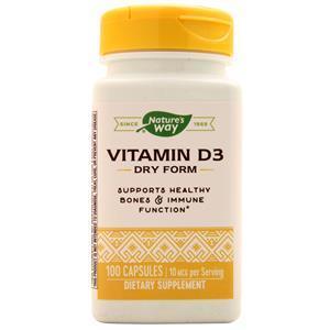 Nature's Way Vitamin D3 (400 IU) Dry Form 100 caps