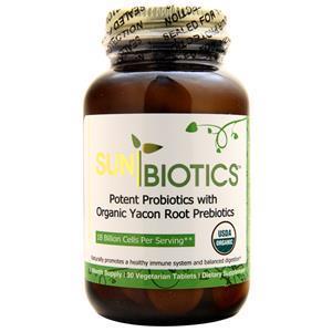 Windy City Organics SunBiotics - Potent Probiotics with Organic Yacon Root Prebiotics  30 tabs
