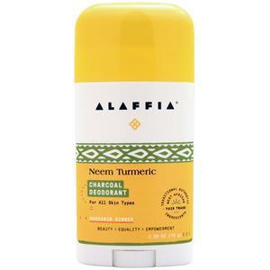 Alaffia Neem Turmeric Charcoal Deodorant Mandarin Ginger 2.65 oz