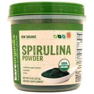 Bare Organics Raw Organic Spirulina Powder  8 oz