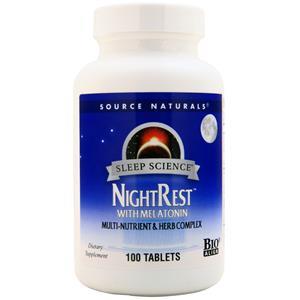 Source Naturals NightRest with Melatonin  100 tabs