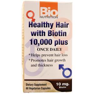 Bio Nutrition Healthy Hair with Biotin 10,000 plus  60 vcaps