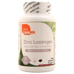 Zahler Zinc Lozenges - Bioactive Zinc & Elderberry Elderberry Flavor (Chewable) 90 lzngs