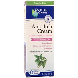 Earth's Care Anti-Itch Cream Natural Camphor & Menthol 2.4 oz