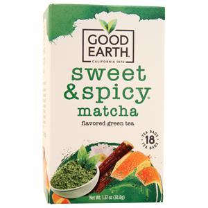 Good Earth Teas Sweet & Spicy Flavored Green Tea Matcha 18 pckts