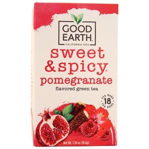 Good Earth Teas Sweet & Spicy Flavored Green Tea Pomegranate 18 pckts