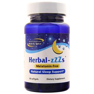 North American Herb & Spice Herbal-zzZs Melatonin-Free 60 sgels