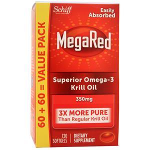 Schiff MegaRed Superior Omega-3 Krill Oil (350mg) Value Pack 120 sgels