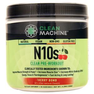 Clean Machine N10s Clean Pre-Workout Cherry Bomb 150 grams