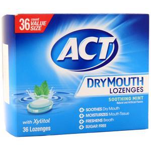 Chattem ACT Dry Mouth Lozenges Soothing Mint 36 lzngs