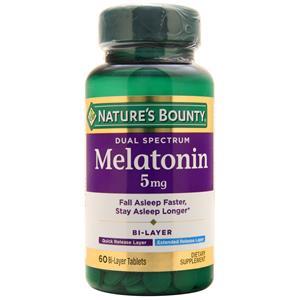 Nature's Bounty Dual Spectrum Melatonin (5mg)  60 tabs