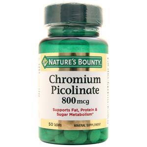 Nature's Bounty Chromium Picolinate (800mcg)  50 tabs