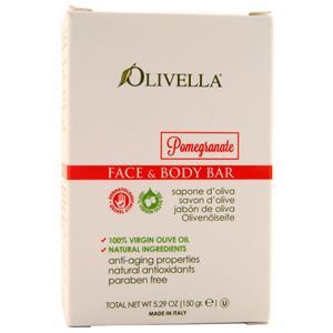 Olivella Face & Body Bar Soap Pomegranate 5.29 oz