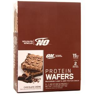 Optimum Nutrition Protein Wafers Chocolate Creme 9 pckts