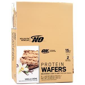 Optimum Nutrition Protein Wafers Vanilla Creme 9 pckts