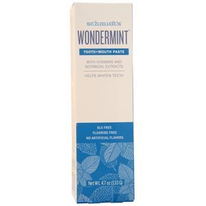 Schmidt's Deodorant Tooth+Mouth Paste Wondermint 4.7 oz