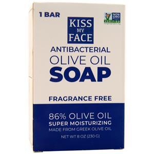 Kiss My Face Antibacterial Olive Oil Bar Soap Fragrance Free 8 oz