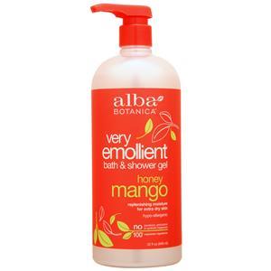 Alba Botanica Very Emollient Bath & Shower Gel Honey Mango 32 fl.oz