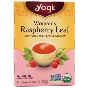 Yogi Woman's Raspberry Leaf Tea Caffeine Free 16 pckts