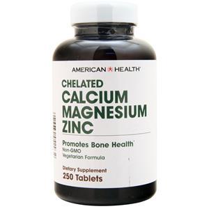 American Health Chelated Calcium Magnesium Zinc  250 tabs