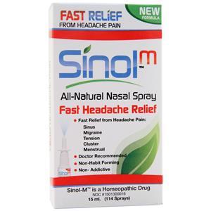 Sinol USA Sinol-M Fast Headache Relief - All Natural Nasal Spray  15 mL