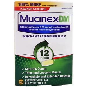 Mucinex Mucinex DM Expectorant & Cough Suppressant - Maximum Strength  28 tabs