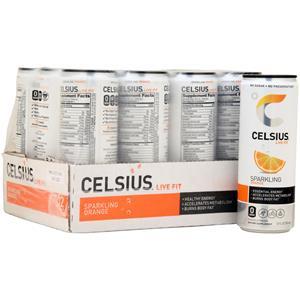 Celsius Celsius RTD Sparkling Orange - Carbonated 12 cans