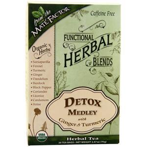 Mate Factor Functional Herbal Blends Herbal Tea Detox Medley 20 pckts