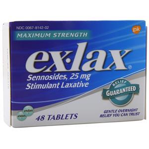 Ex-Lax Stimulant Laxative Maximum Strength 48 tabs