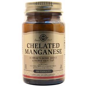 Solgar Chelated Manganese (8mg)  100 tabs