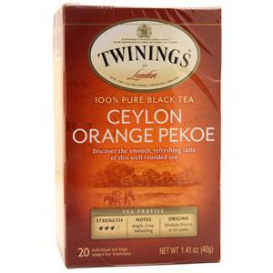 Twinings of London 100% Pure Black Tea Ceylon Orange Pekoe 20 pckts