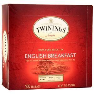 Twinings of London 100% Pure Black Tea English Breakfast 100 pckts