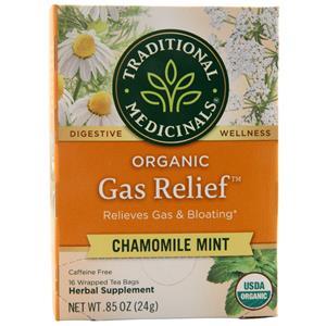 Traditional Medicinals Organic Digestive Wellness Tea Gas Relief - Chamomile Mint 16 pckts