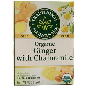 Traditional Medicinals Organic Daily Herbal Tea Ginger with Chamomile 16 pckts