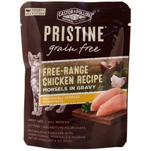 Pristine Grain Free Morsels in Gravy for Adult Cats Free-Range Chicken 3 oz