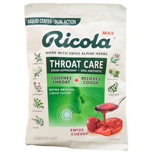 Ricola MAX Throat Care Cough Suppressant Drops Swiss Cherry 34 drops