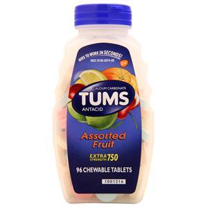 TUMS Extra Strength 750 Antacid Assorted Fruit 96 tabs