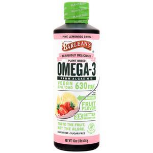 Seriously Delicious Plant-Based Omega-3 from Algae Oil Pink Lemonade Swirl 16 oz