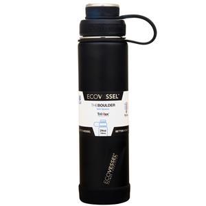 The Boulder - Insulated Water Bottle with Strainer Black Shadow - 24 oz 1 unit