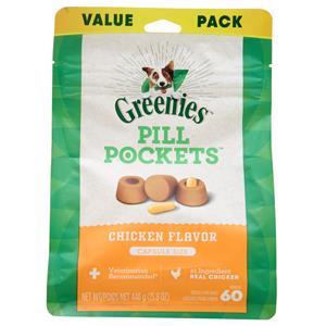 Pill Pockets Treats for Dogs Chicken - Capsule Size 448 grams (DoD)