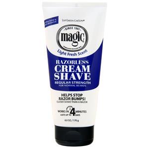 Magic Razorless Cream Shave - Regular Strength Light Fresh Scent 6 oz