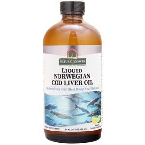 Liquid Norwegian Cod Liver Oil Natural Lemon-Lime 16 fl.oz