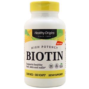 Biotin (5,000mcg) 360 vcaps